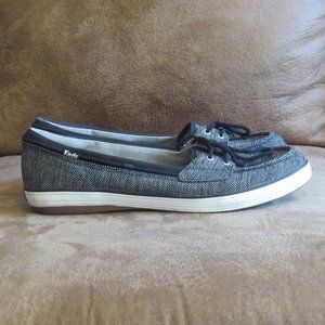 Keds Ortholite Loafers Black/White Slip On Sz 11